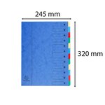 Trieur CL dos extens.ss élas.12C bleu EXACOMPTA