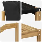 vidaXL Ensemble de canapés d'extérieur 7 pc Blanc et noir