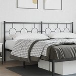 vidaXL Tête de lit métal noir 193 cm