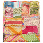 vidaXL Pouf modulaire Patchwork Tissu