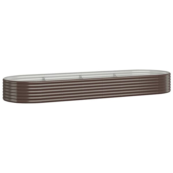 vidaXL Lit surélevé de jardin Acier galvanisé marron