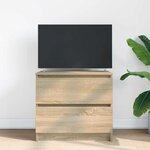 vidaXL Meuble TV chêne sonoma 60x35x54 cm bois d'ingénierie