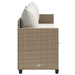 vidaXL Chaise longue avec coussins beige résine tressée