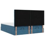 vidaXL Cadre de lit ottoman avec matelas bleu foncé 200x200 cm velours