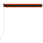 vidaXL Auvent manuel rétractable 350x250 cm Orange et marron