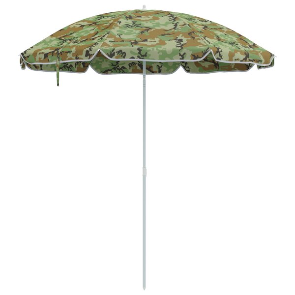 Parasol de Plage vidaXL avec Poteau en Métal Camouflage 161x193 cm en Polyester