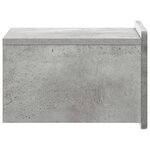 vidaXL Cabinet de chevet mural Gris béton 33 x 34 5 x 24 cm