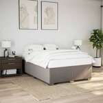 vidaXL Cadre de lit sans matelas taupe 140x200 cm tissu