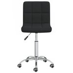 vidaXL Chaise pivotante de bureau Noir Tissu