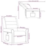 vidaXL Fauteuil inclinable Noir Tissu