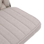vidaXL Chaise pivotante de bureau gris clair bouclé comme laine tissu