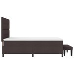 vidaXL Lit à ressorts avec matelas Marron foncé 160 x 200 cm tissu