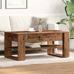 vidaXL Table basse Bois ancien 102 x 55 x 45 cm Bois d'ingénierie