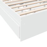 vidaXL Cadre de lit avec tiroirs sans matelas blanc 100x200 cm