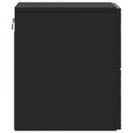 vidaXL Cabinet de chevet mural Noir 34 5 x 33 x 40 cm