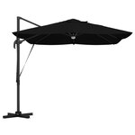 vidaXL Parasol déporté - Noir Polyester  Acier enduit Grand