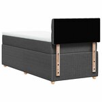 vidaXL Sommier à lattes de lit et matelas Gris foncé 90x190 cm Tissu