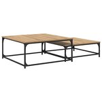 vidaXL Table basse 2 Pièces Chêne artisanal Bois d'ingénierie