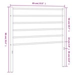 vidaXL Tête de lit de remplacement métal noir 80 cm