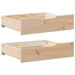 vidaXL Cadre de lit enfant avec tiroirs sans matelas 70x140 cm bois