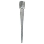vidaXL Piquets au sol 12 Pièces Argenté 8x8x91 cm Acier galvanisé