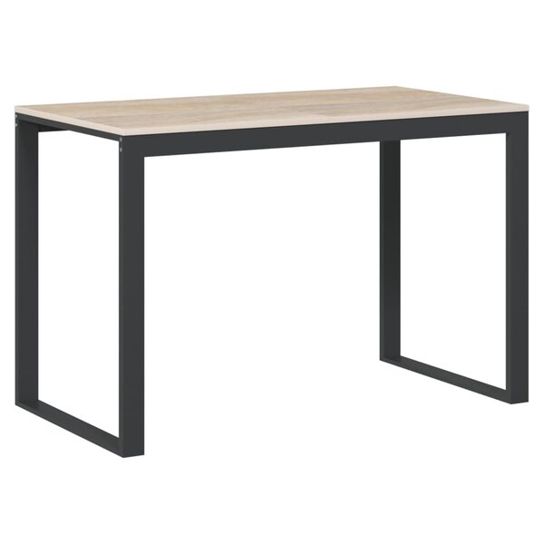 Bureau table poste de travail meuble d'ordinateur informatique étude d'ordinateur et chêne 110 x 60 x 73 cm Aggloméré brun 02_0023751
