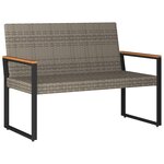 vidaXL Ensemble de meubles d'extérieur 4 Pièces Gris et bleu marine