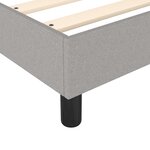 vidaXL Sommier à lattes de lit avec matelas Gris clair 140x200cm Tissu