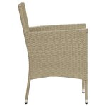 vidaXL Ensemble à manger de jardin et coussins 9 Pièces Poly rotin Beige