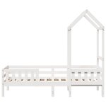 vidaXL Cadre de lit avec toit sans matelas blanc 100x200 cm