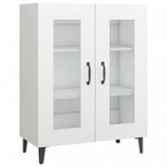 vidaXL Buffet haut Blanc 69 5x34x180 cm Bois d'ingénierie