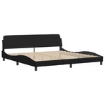 vidaXL Lit avec matelas noir 200x200 cm similicuir
