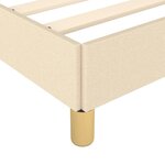 vidaXL Cadre de lit sans matelas crème 140x200 cm tissu