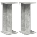 vidaXL Support de Plante 2 pc Gris Béton 25 x 25 5 x 60 5 cm
