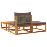 vidaXL Salon de jardin avec coussins 3 Pièces bois massif d'acacia