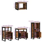 vidaXL Ensemble de mobilier de salle de bain 4 Pièces Bois Recyclé Solide