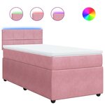vidaXL Sommier à lattes de lit et matelas Rose 80x200 cm Velours