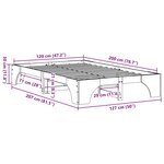 vidaXL Cadre de lit 120x200 cm en bois de pin massif
