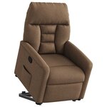 vidaXL Fauteuil inclinable Marron Tissu