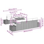 vidaXL Ensemble de Canapés 8 Pièces Marron et rouge polyrotin