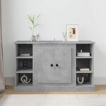 vidaXL Buffet Gris béton 100x35 5x60 cm Bois d'ingénierie