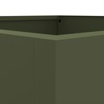 vidaXL Jardinière vert olive 52x48x75 cm acier