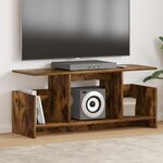 vidaXL Meuble TV Chêne fumé 102 x 35 x 45 cm Bois d'ingénierie