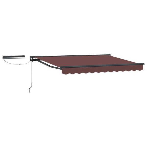 vidaXL Auvent rétractable électrique Marron et anthracite 3 x 2 5 m