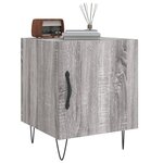 vidaXL Table de chevet sonoma gris 40x40x50 cm bois d'ingénierie