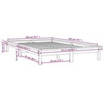vidaXL Cadre de lit sans matelas marron miel 200x200 cm bois massif
