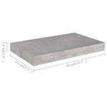 vidaXL Étagères murales flottantes 2 Pièces gris béton 40x23x3 8 cm MDF