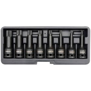 YATO Kit de douilles à impact 8 Pièces Noir YT-1069