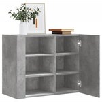 vidaXL Armoire murale gris béton 75x35x60 cm bois d'ingénierie