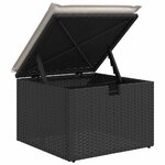 vidaXL Ensemble de canapé de jardin avec coussin 9 Pièces Noir et crème